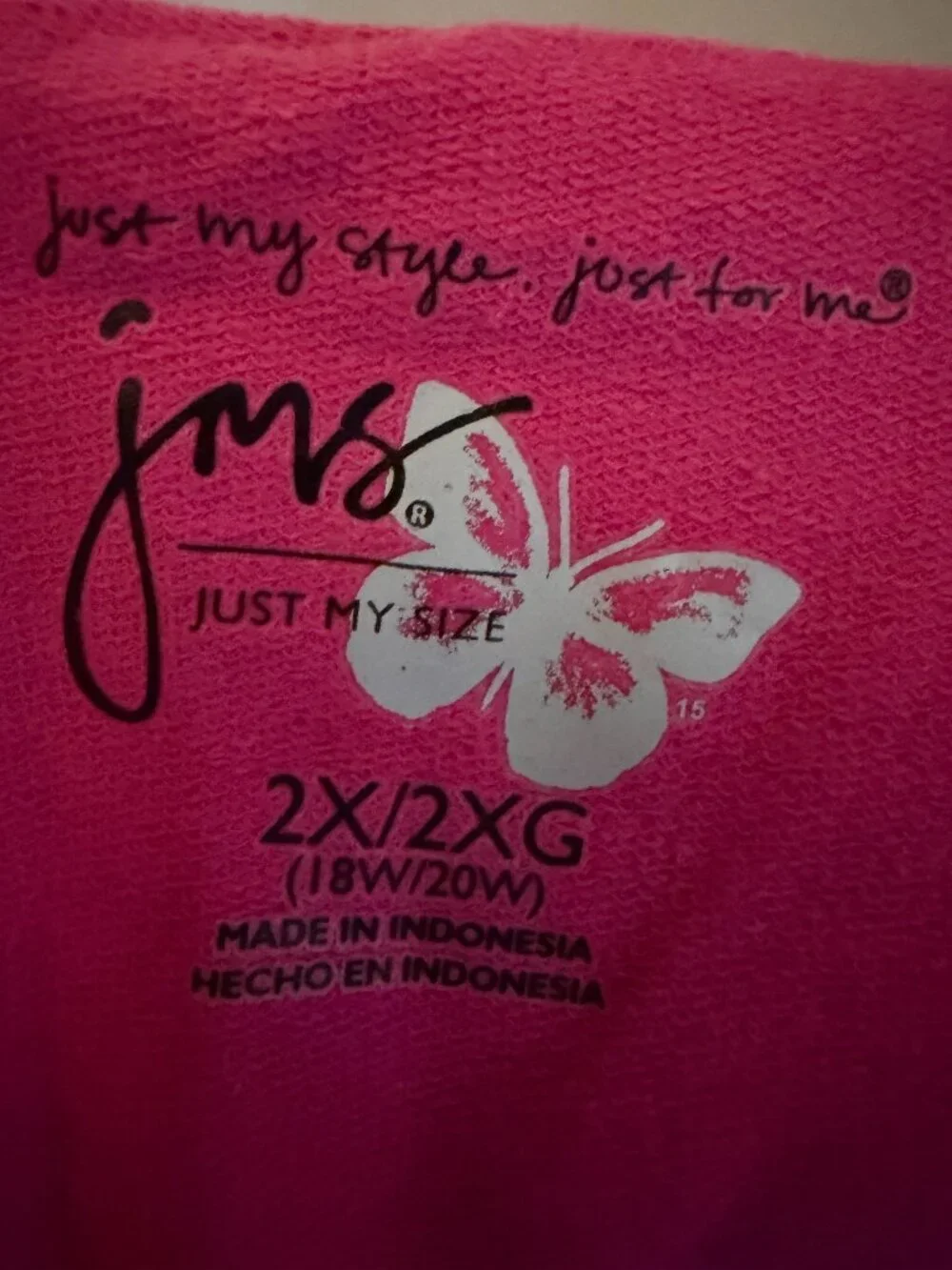 Just My Size Hot Pink Capri Pants W2 - Picture 3 of 3